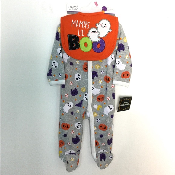 Halloween 6/9 Month Sleep Play Pajama Bib NWT - Picture 3 of 6